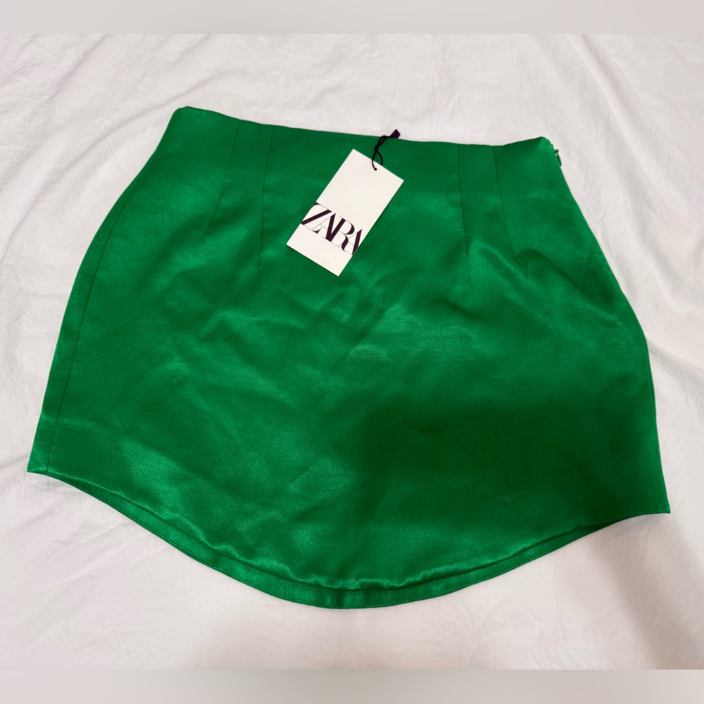 Zara Green Mini Skirt